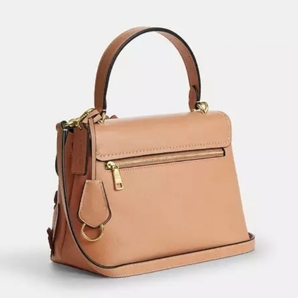 Coach Emory Top Handle Satchel in Blush Pink Floral Appliqué - Picture 4 of 8